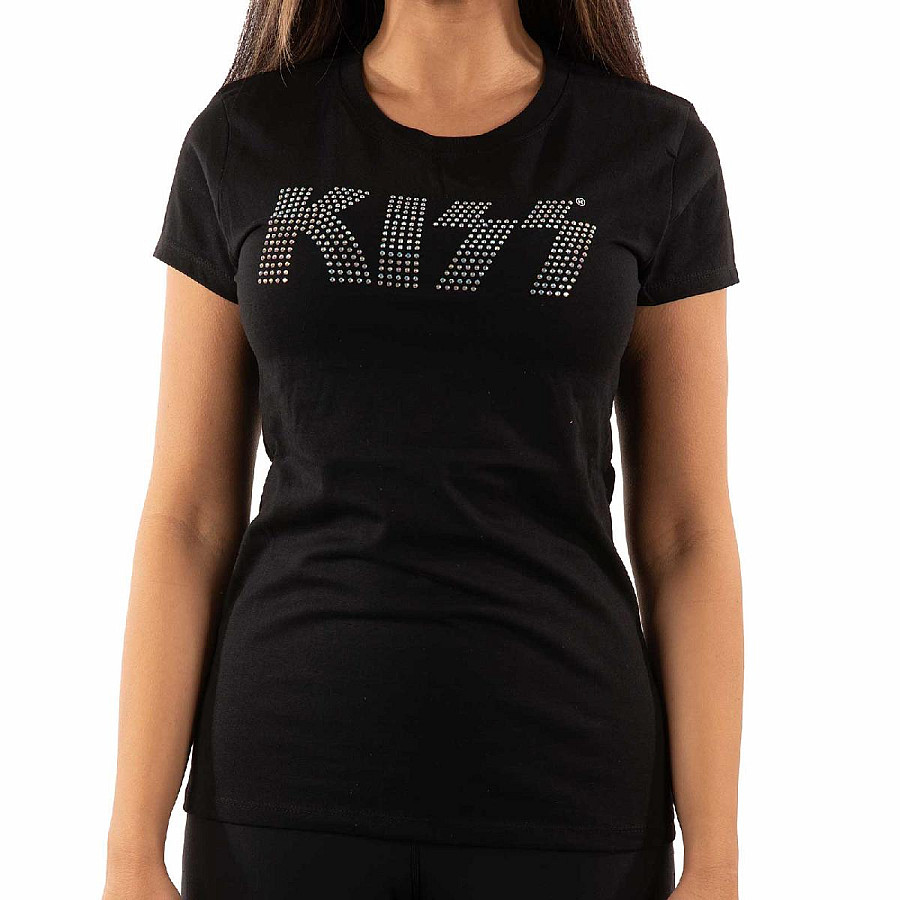 KISS tričko, Logo Diamante Girly, dámské, velikost M