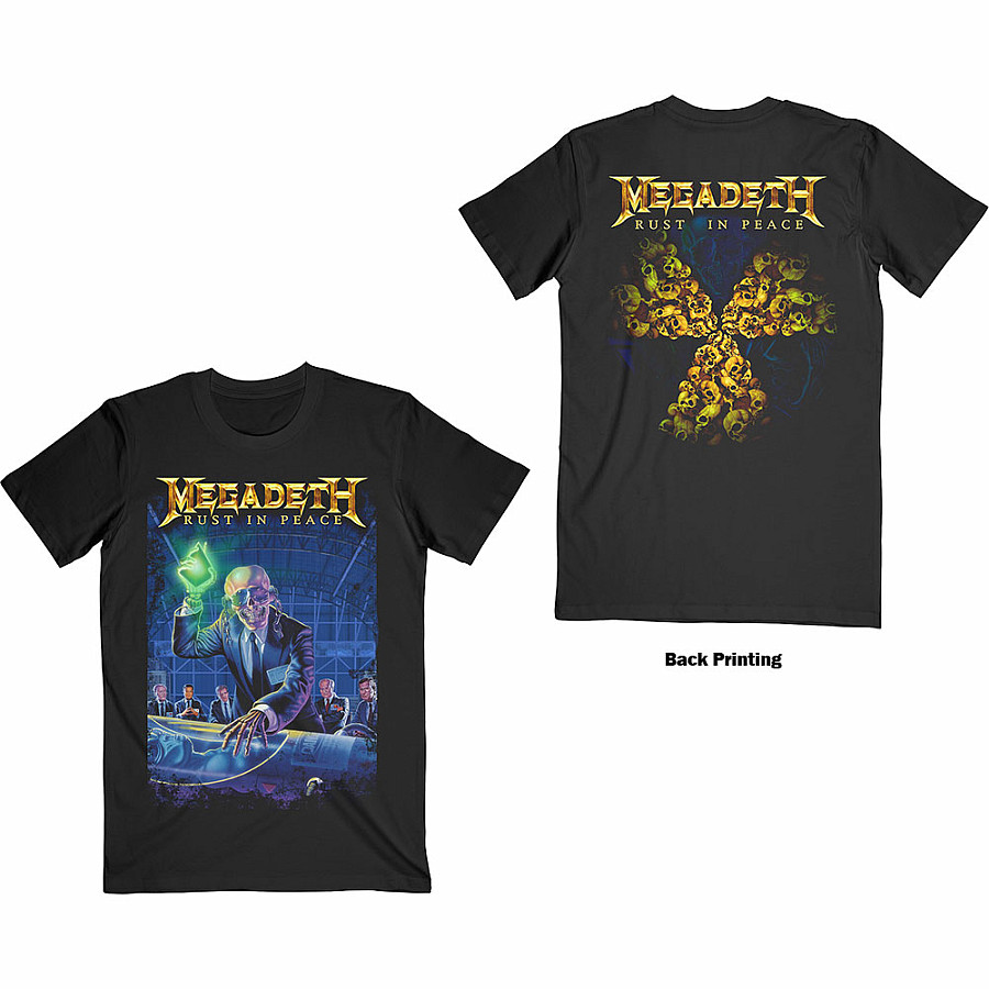 Megadeth tričko, Rust In Peace 30th Anniversary (Back Print) Black, pánské, velikost L