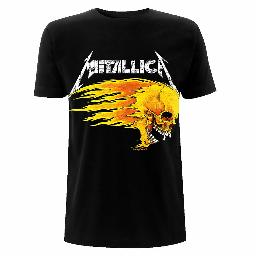 Metallica tričko, Flaming Skull Tour 94 Black, pánské, velikost M