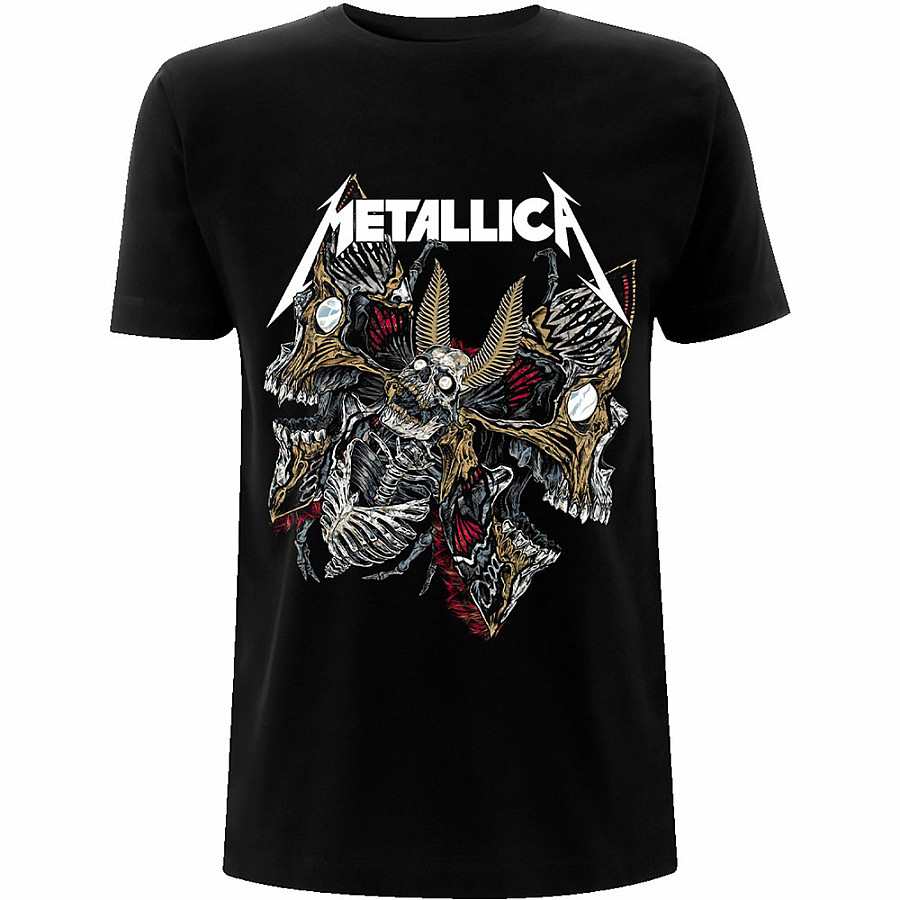 Metallica tričko, Skull Moth Black, pánské, velikost S