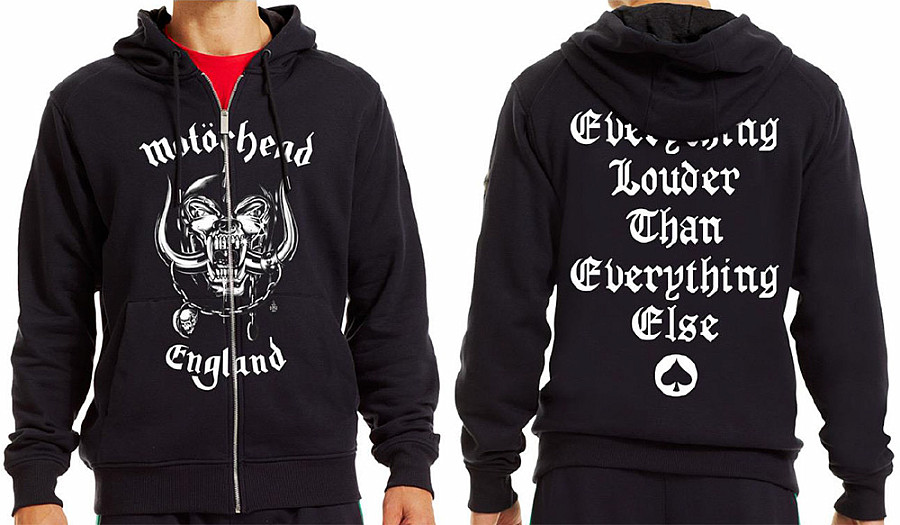 Motorhead mikina, England Zipped, pánská, velikost L