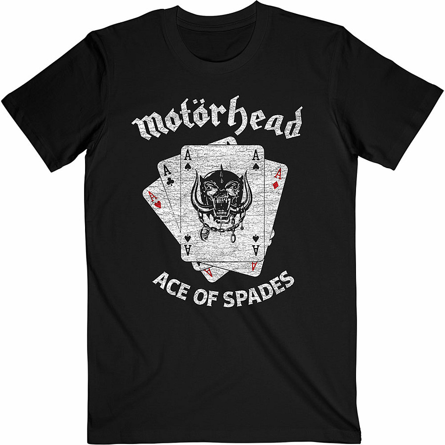 Motorhead tričko, Flat War Pig Aces Black, pánské, velikost S