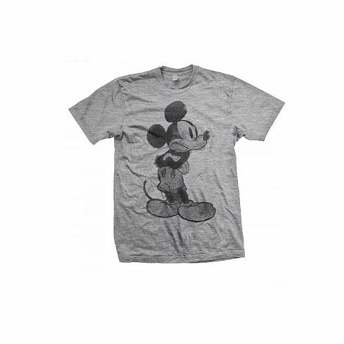 Mickey Mouse tričko, Mickey Mouse Sketch Grey, pánské, velikost M