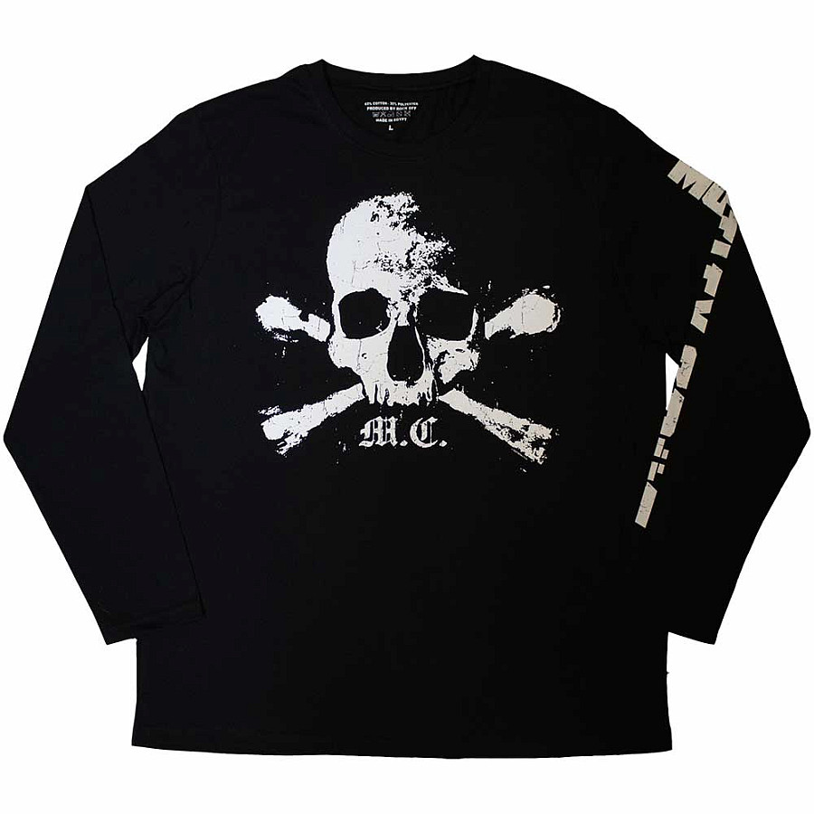 Motley Crue tričko dlouhý rukáv, Orbit Skull Sleeve Print Black, pánské, velikost L