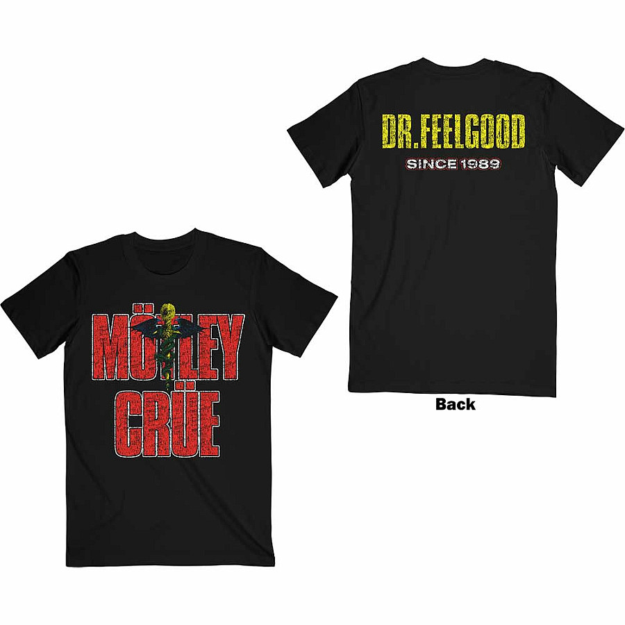 Motley Crue tričko, Dr Feelgood Since 1989 BP Black, pánské, velikost M
