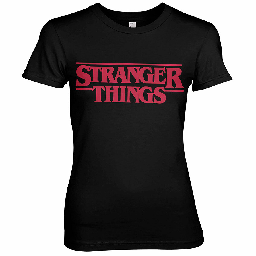 Stranger Things tričko, Logo Girly Black, dámské, velikost M