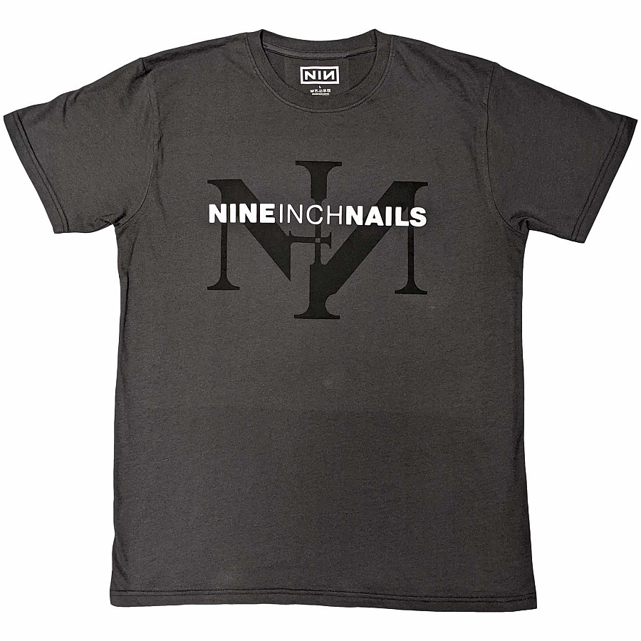 Nine Inch Nails tričko, Icon &amp; Logo Charcoal Grey, pánské, velikost M