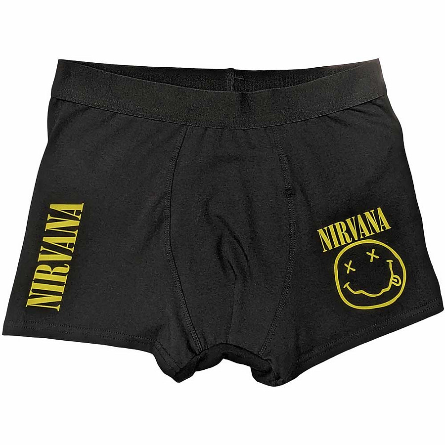 Nirvana boxerky CO+EA, Yellow Smile Black, pánské, velikost S