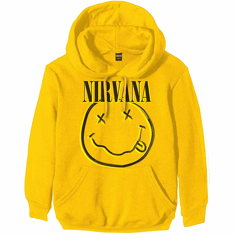 Nirvana mikina, Inverse Smiley Yellow, pánská, velikost XXL