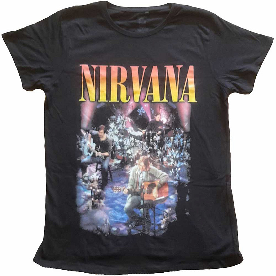 Nirvana tričko, Unplugged Photo Black, dámské, velikost S