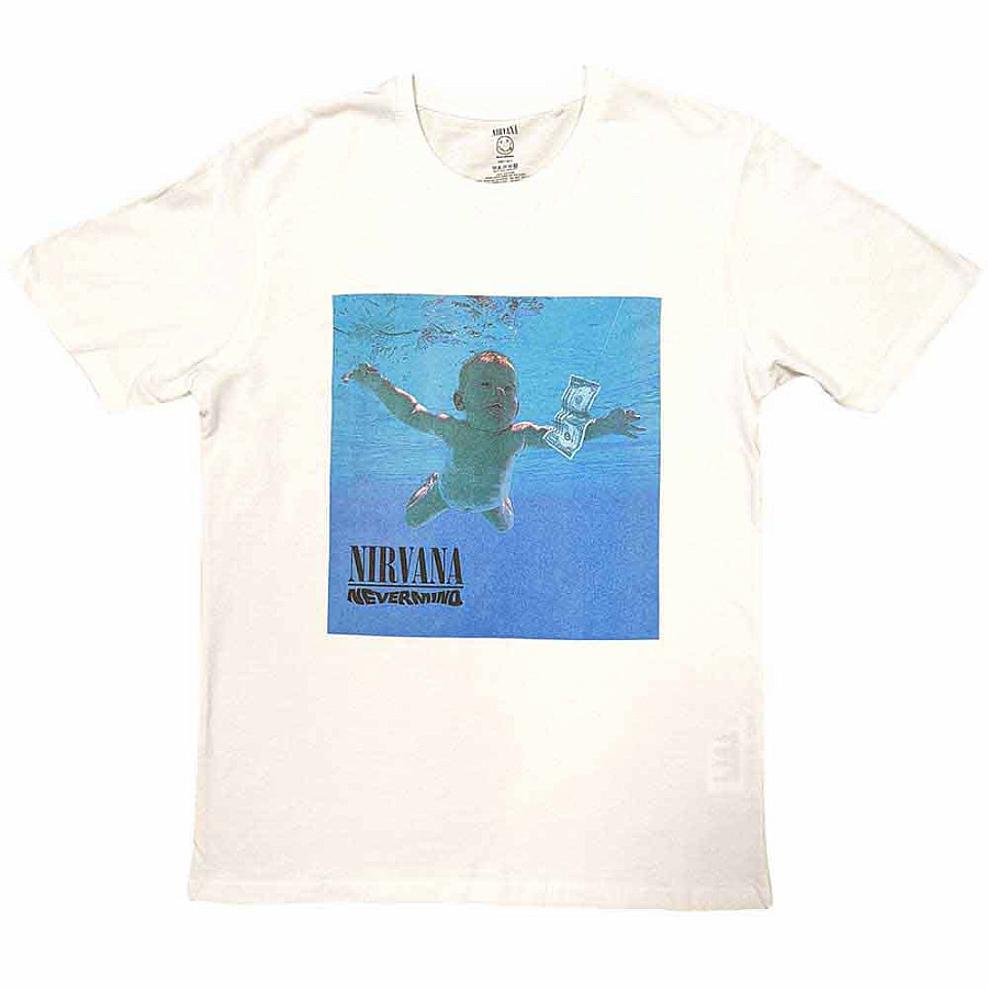 Nirvana tričko, Nevermind Album White, pánské, velikost XL