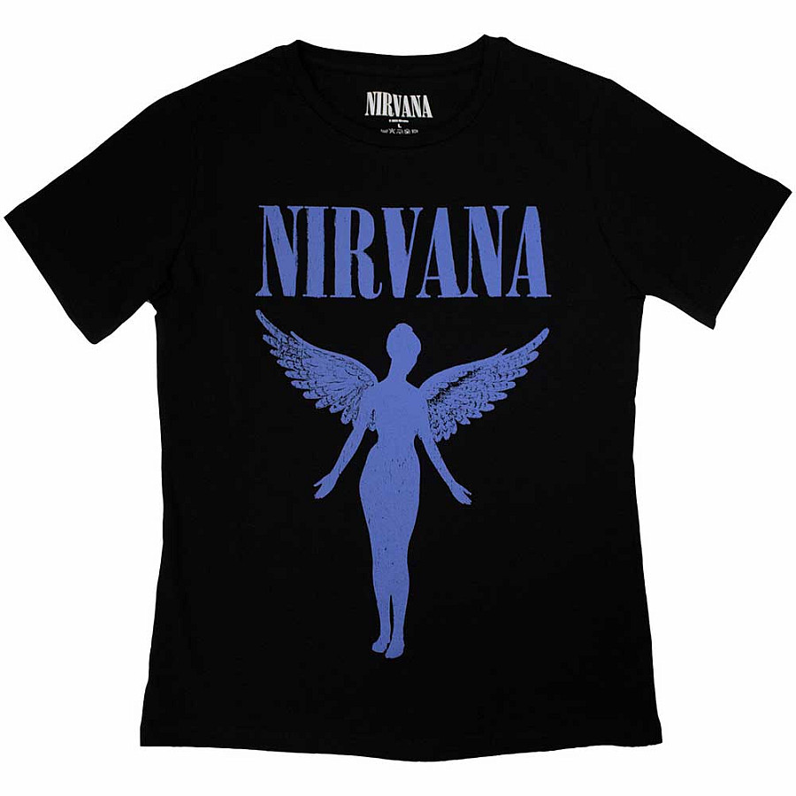 Nirvana tričko, Angelic Blue Mono Black, dámské, velikost S