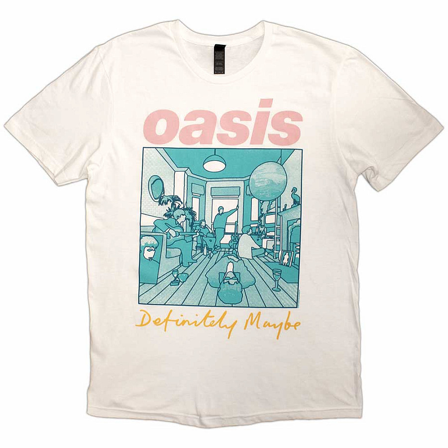 Oasis tričko, Definitely Maybe Illustration Colour White, pánské, velikost XL