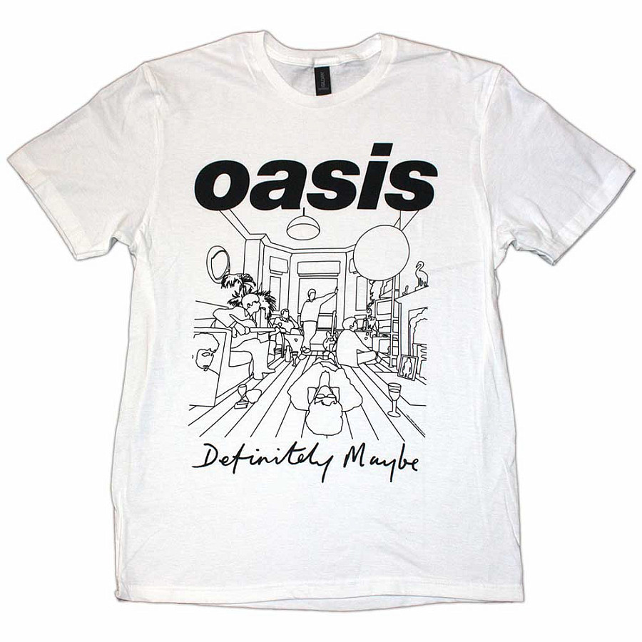 Oasis tričko, Definitely Maybe Line Drawing White, pánské, velikost XXL