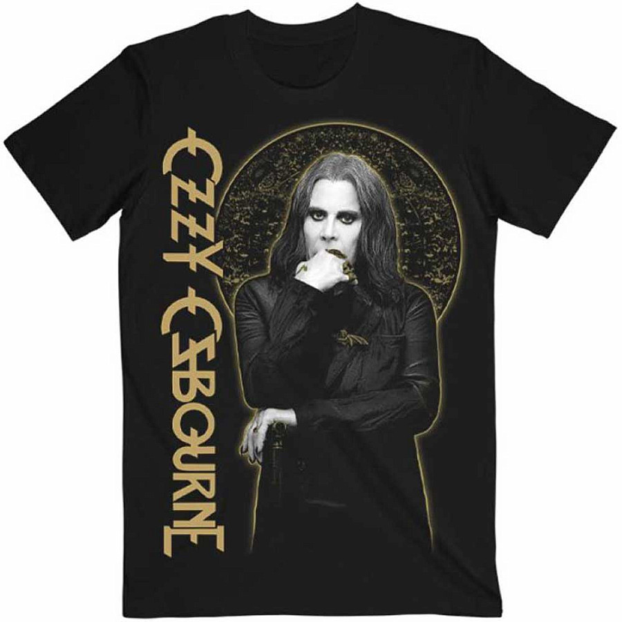 Ozzy Osbourne tričko, Patient No. 9 Gold Graphic Black, pánské, velikost S