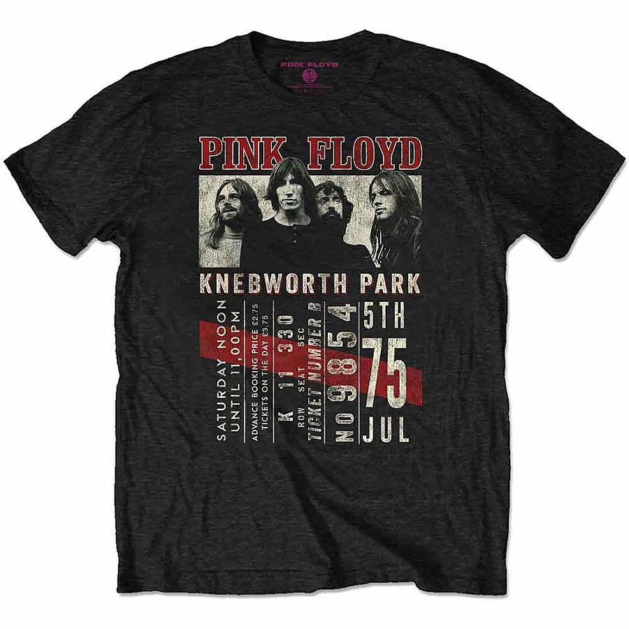 Pink Floyd tričko, Knebworth &#039;75 Eco Friendly Black, pánské, velikost XL