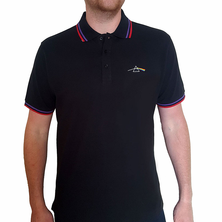 Pink Floyd polo tričko, DSOTM Prism Black, pánské, velikost S