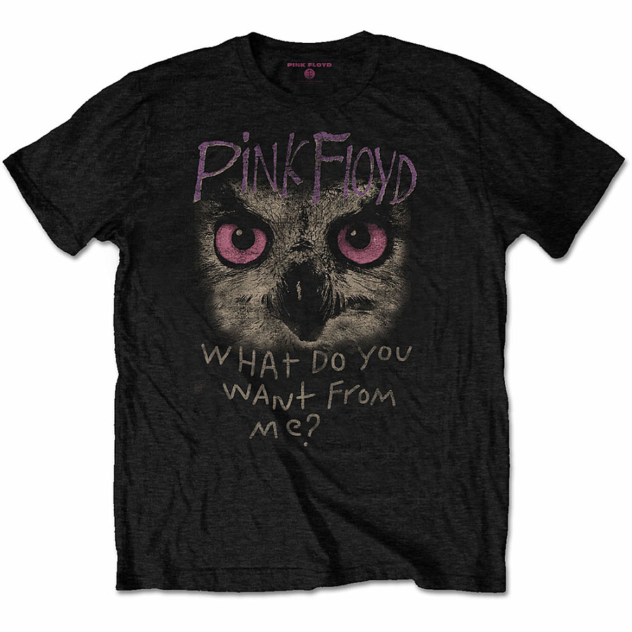 Pink Floyd tričko, Owl - WDYWFM? Black, pánské, velikost M