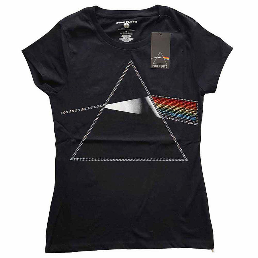 Pink Floyd tričko, Dark Side of the Moon 50th Embellished Black, dámské, velikost S