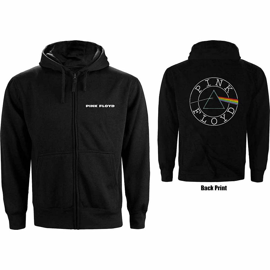 Pink Floyd mikina, Circle Logo BackPrint Zip, pánská, velikost L