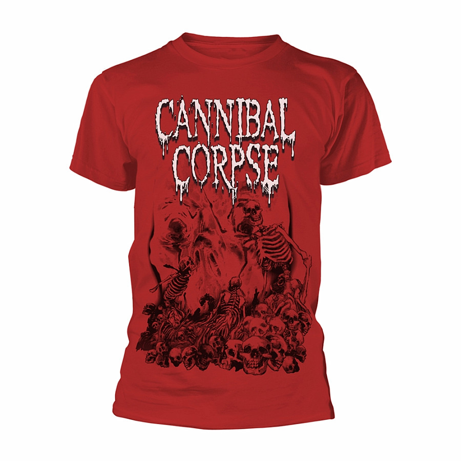 Cannibal Corpse tričko, Pile Of Skulls 2018 Red, pánské, velikost XXL