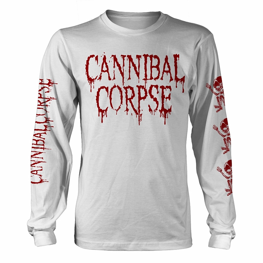 Cannibal Corpse tričko dlouhý rukáv, Butchered At Birth White, pánské, velikost M