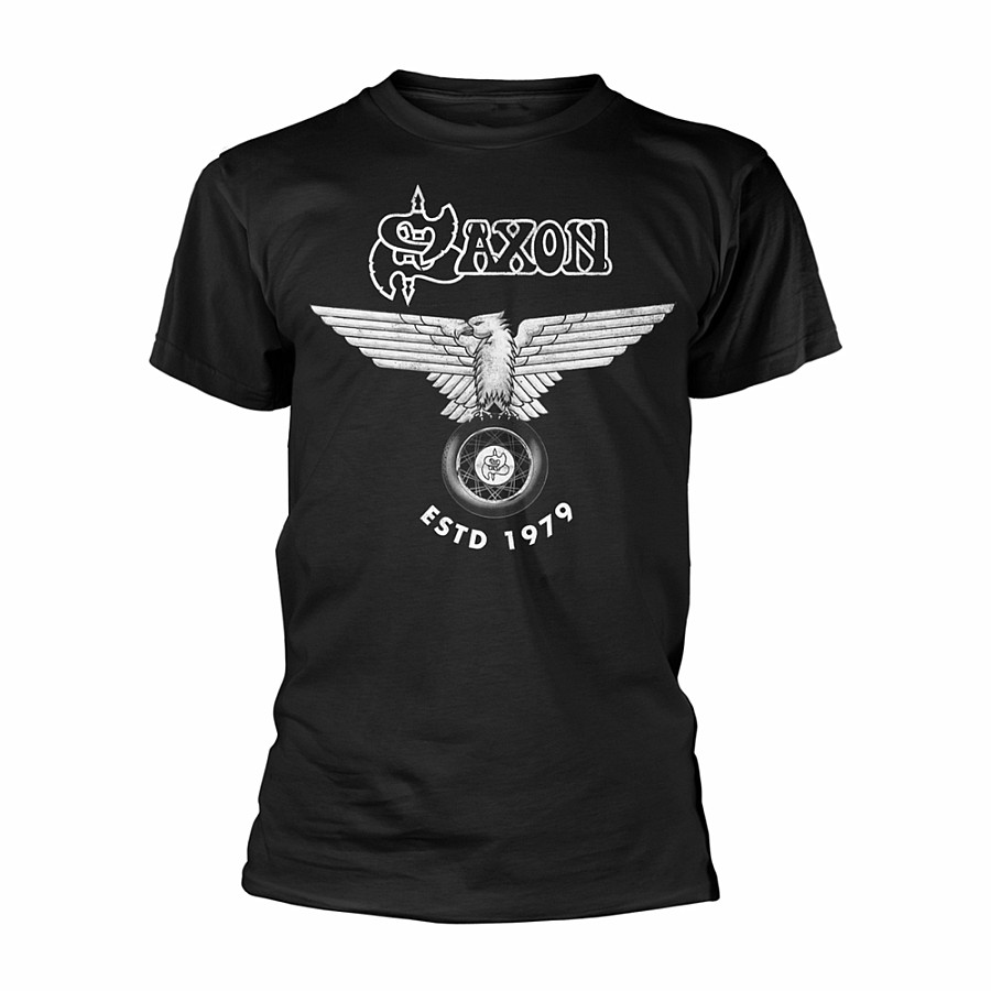 Saxon tričko, ESTD 1979 Black, pánské, velikost M