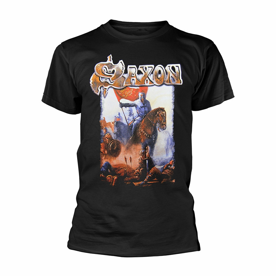Saxon tričko, Crusader Black, pánské, velikost S