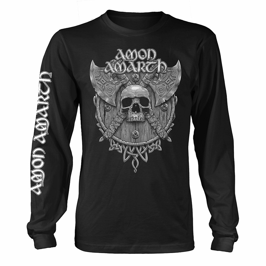 Amon Amarth tričko dlouhý rukáv, Grey Skull Black, pánské, velikost S