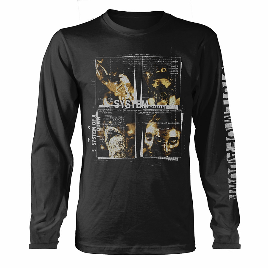 System Of A Down tričko dlouhý rukáv, Face Boxes, pánské, velikost M
