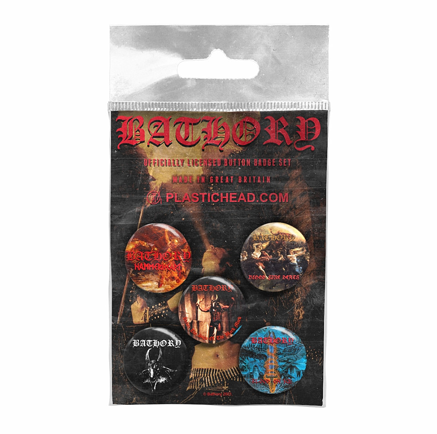 Bathory set 5-ti placek, Button Badge