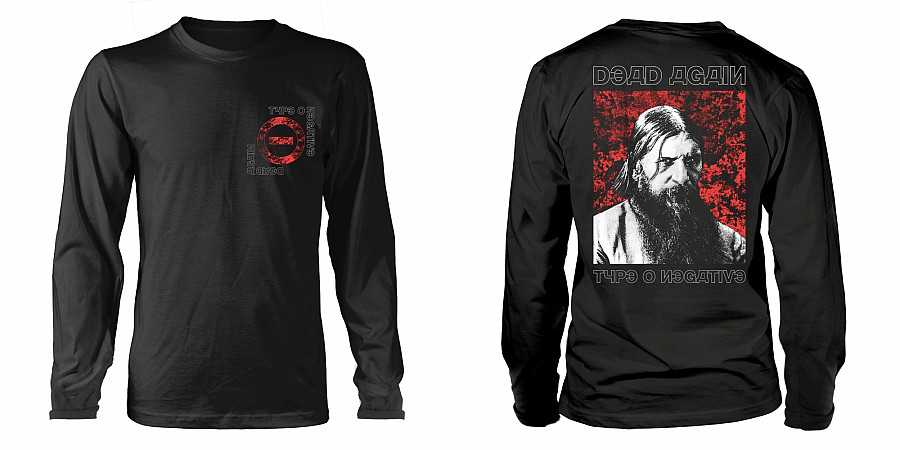 Type O Negative tričko dlouhý rukáv, Red Rasputin BP Black, pánské, velikost XXL