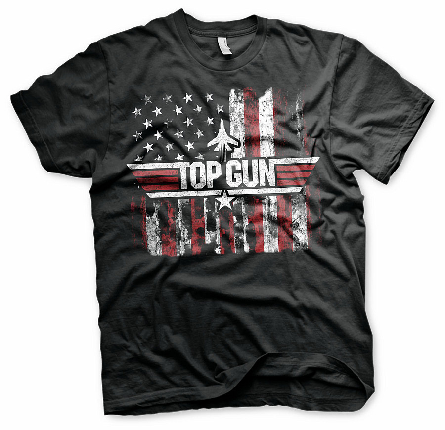Top Gun tričko, America Black, pánské, velikost L