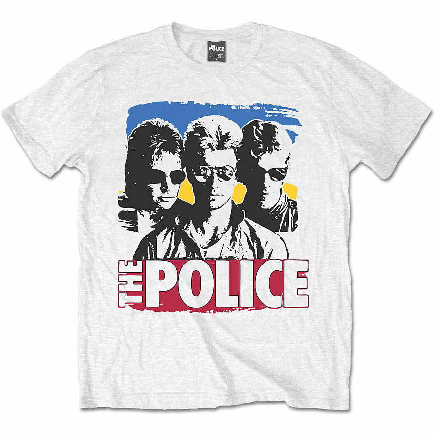 The Police tričko, Band Photo Sunglasses White, pánské, velikost XXL