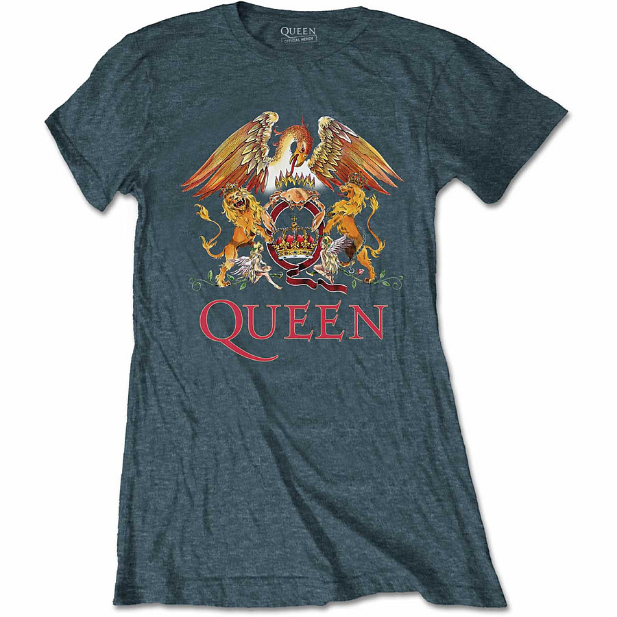Queen tričko, Classic Crest Heather Girly, dámské, velikost XXL