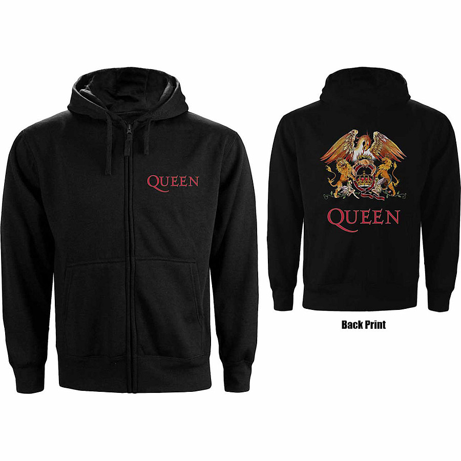 Queen mikina, Classic Crest Zip BP Girly Black, dámská, velikost L