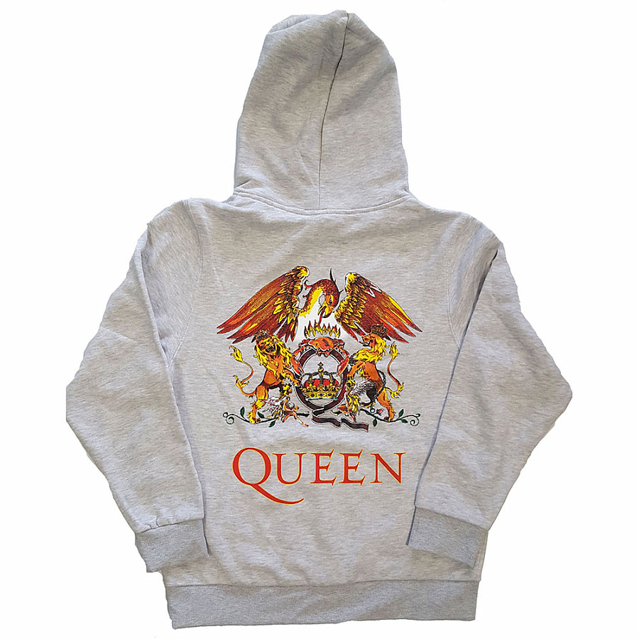 Queen mikina, Classic Crest BP Zipped Grey, pánská, velikost XL