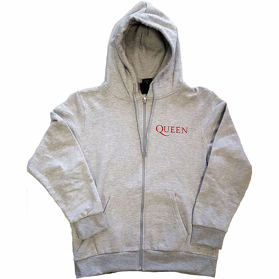 Queen mikina, Classic Crest BP Zipped Grey, pánská, velikost XL