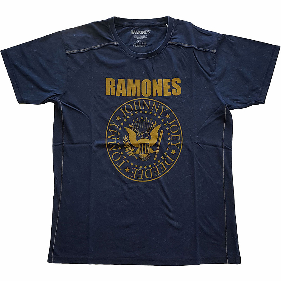 Ramones tričko, Presidential Seal Snow Washed Blue, pánské, velikost S