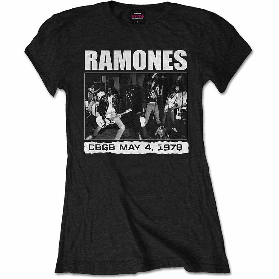 Ramones tričko, CBGB 1978 Girly Black, dámské, velikost S