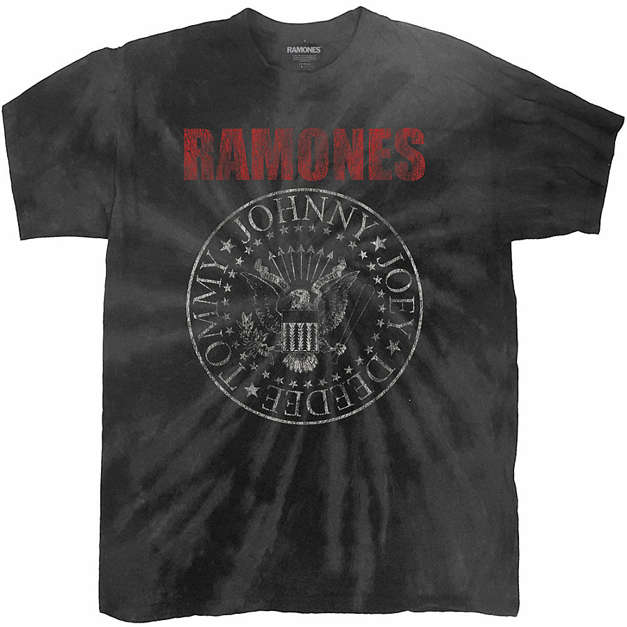Ramones tričko, Presidential Seal Dip-Dye Black, pánské, velikost XL