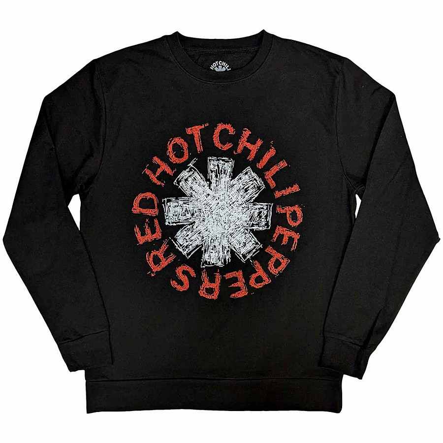 Red Hot Chili Peppers mikina, Sweatshirt Scribble Asterisk Black, unisex, velikost M