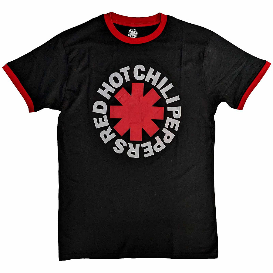 Red Hot Chili Peppers tričko, Classic Asterisk Ringer ECO Black, pánské, velikost S