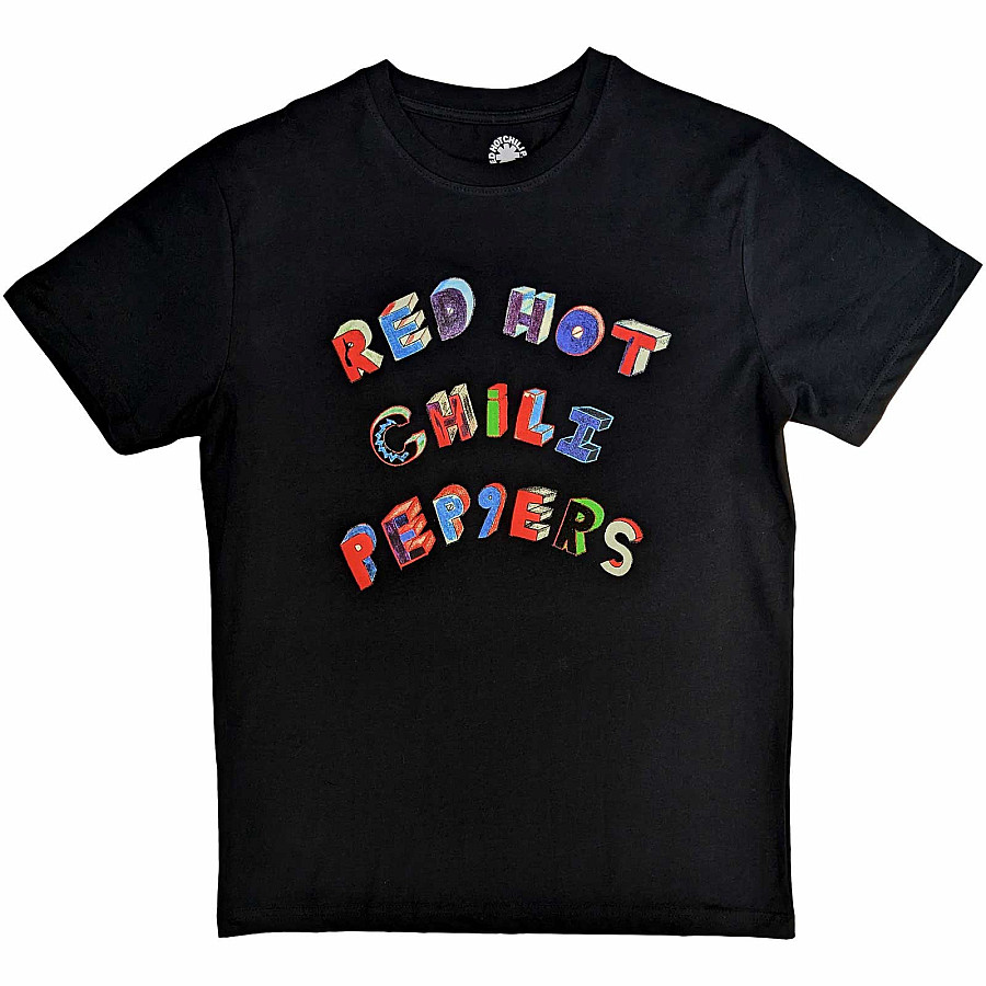 Red Hot Chili Peppers tričko, Colourful Letters Black, pánské, velikost S