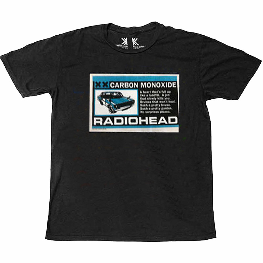 Radiohead tričko, Carbon Patch Organic Black, pánské, velikost L