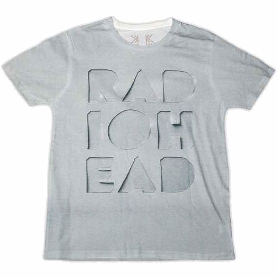 Radiohead tričko, Note Pad Cut-Out Organic Grey, pánské, velikost XXL