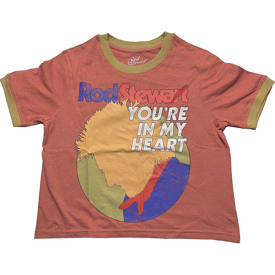 Rod Stewart crop tričko, In My Heart Orange &amp; Yellow, dámské, velikost XXL
