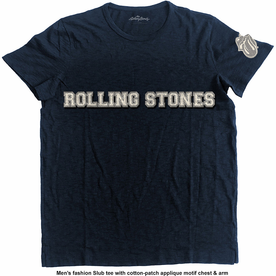 Rolling Stones tričko, Logo &amp; Tongue Applique, pánské, velikost M