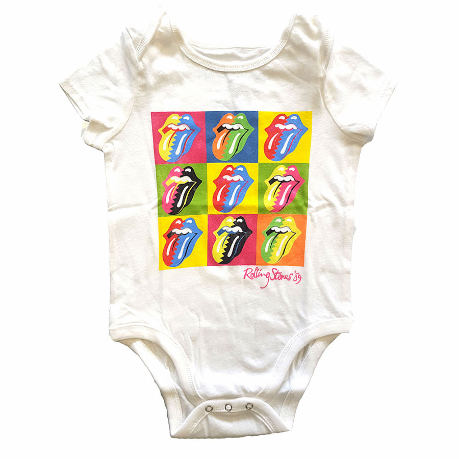 Rolling Stones kojenecké body tričko, Two-Tone Tongues, dětské, velikost XL velikost XL (12 měsíců)
