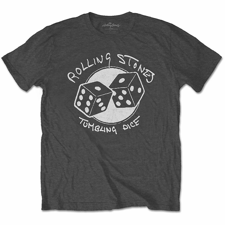 Rolling Stones tričko, Tumbling Dice Grey, pánské, velikost XL